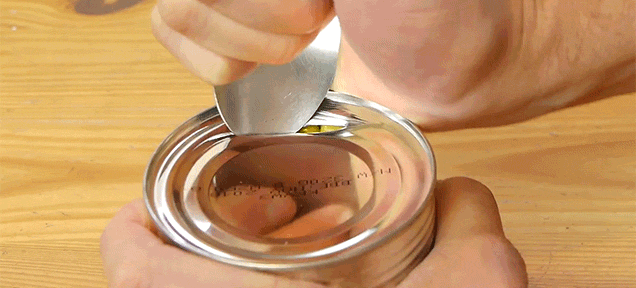 How To Open A Can With A Spoon
