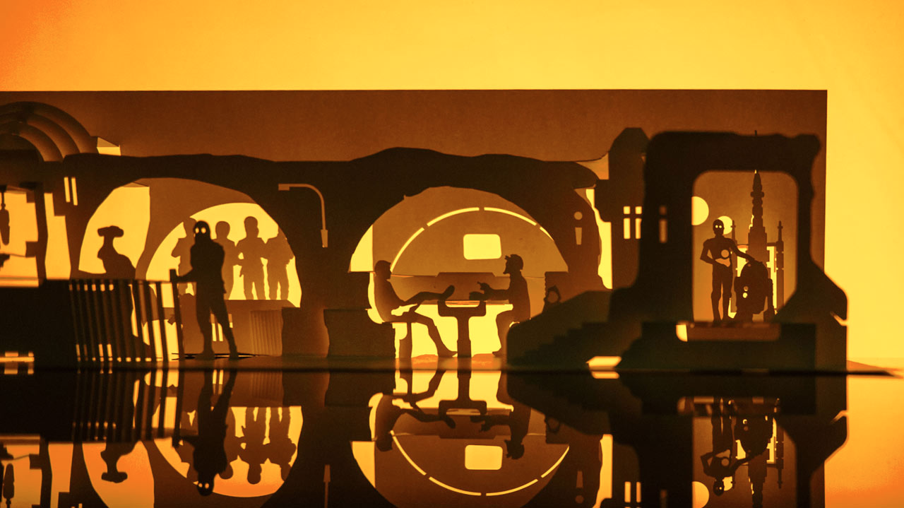 Iconic Star Wars Moments, Cut From A Single Sheet Of Paper