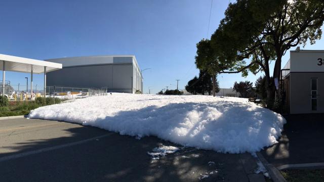 Watch A Weird Wall Of Foam Invade A California Street