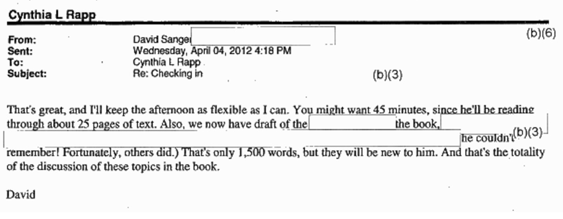 Emails: CIA Official Reviewed Parts Of Times Reporter’s Book Before Publication