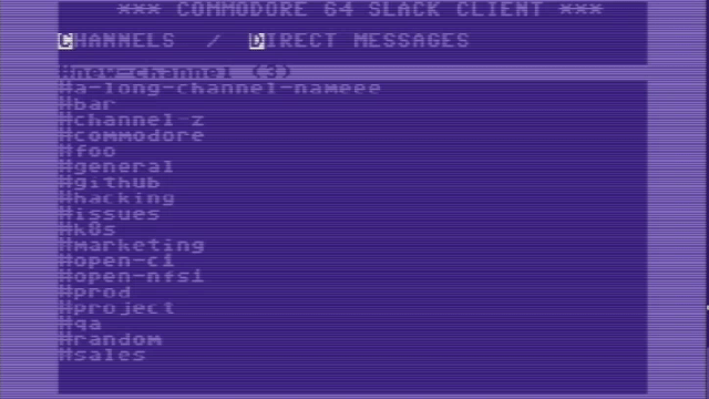 This Guy Built A Slack Client For The Commodore 64