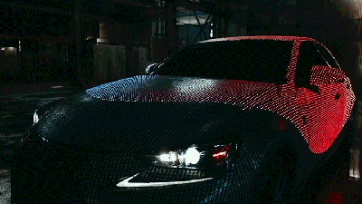 40,000 LEDs Change The Colour Of This Lexus In A Flash