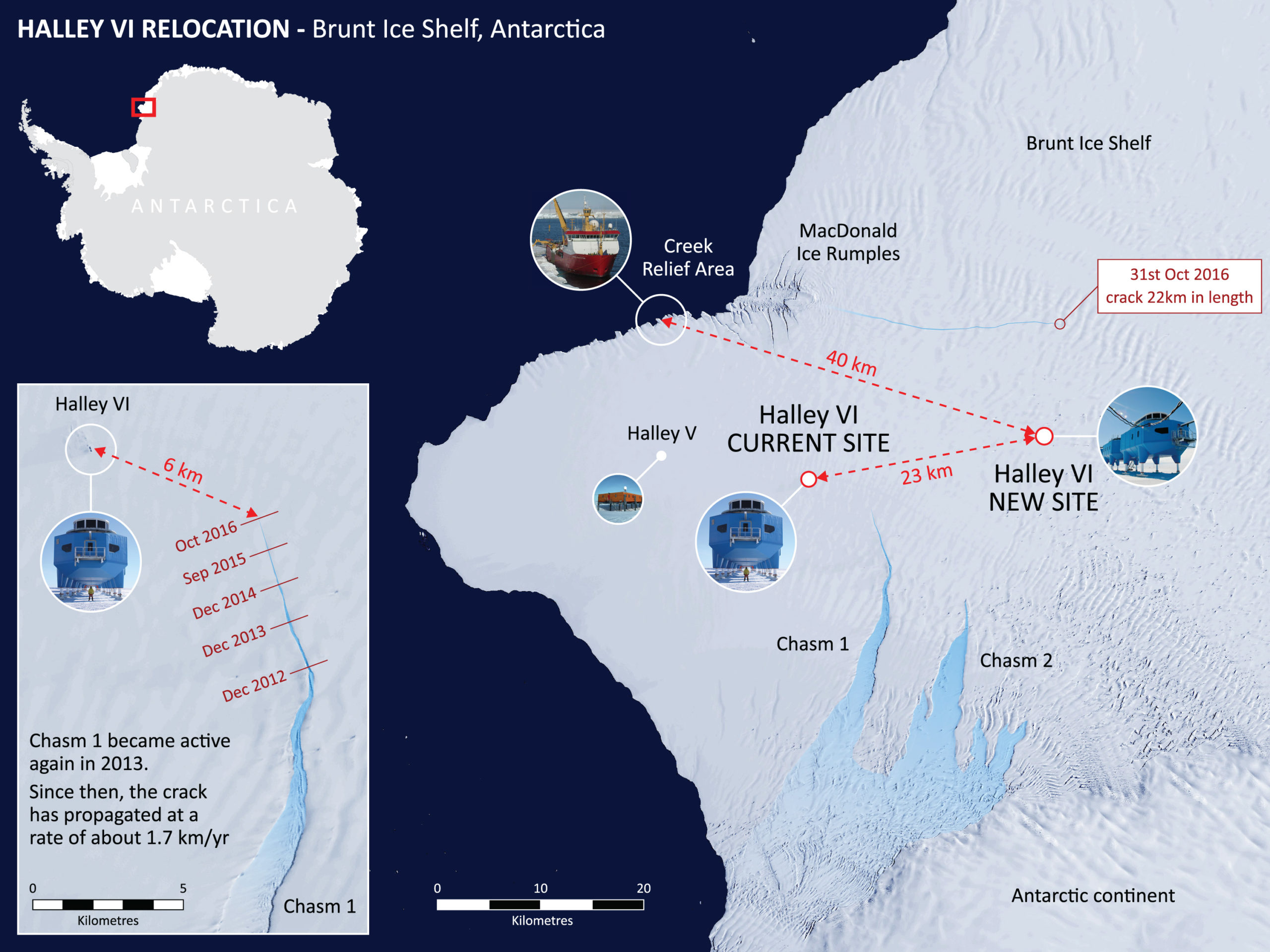 Antarctic Crack Threatens Scientific Research Station