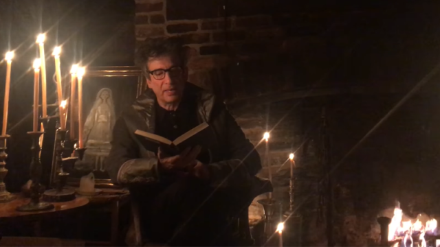 Neil Gaiman Reading The Raven in Front Of A Crackling Fireplace Is Like A Warm Blanket For Our Ears
