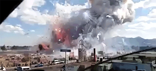 Scary Video Shows Explosions Happening At A Fireworks Market In Mexico [Updated]