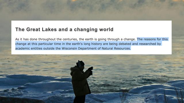 Humans No Longer Caused Climate Change, According To The US State Of Wisconsin