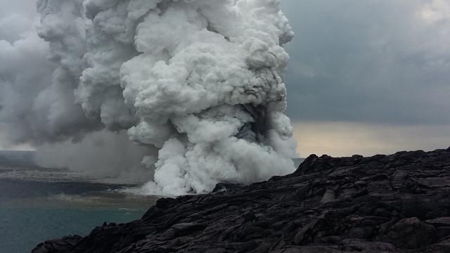 A Popular Lava Viewing Area Just Collapsed Into The Ocean