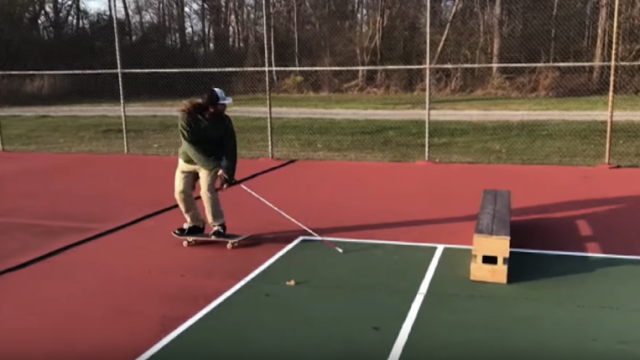 This Blind Skateboarder Uses His Cane To Do Awesome Tricks