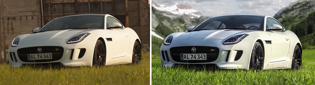 Watch A Photoshop Master Effortlessly Move This Car To A Beautiful Mountain Setting
