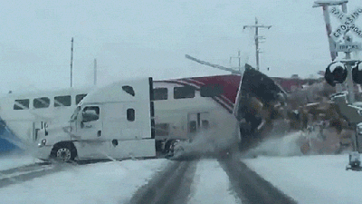 This Passenger Train Totally Obliterated A FedEx Truck