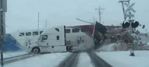 This Passenger Train Totally Obliterated A FedEx Truck