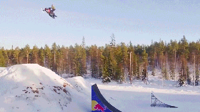 Watch The World’s First Double Backflip On A Snowmobile