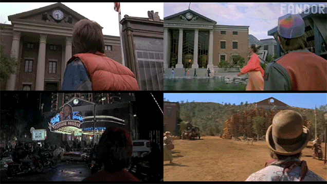Compare All The Different Hill Valleys In Back To The Future