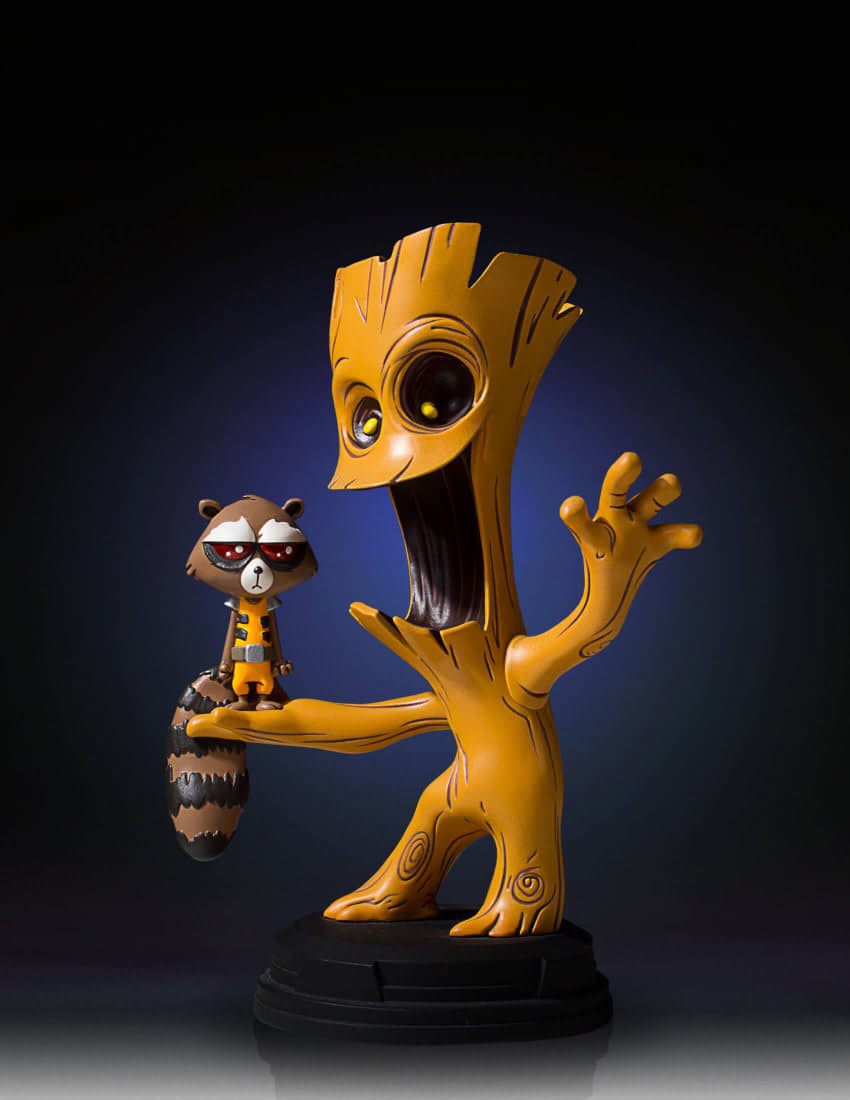This Statue Of Guardians Of The Galaxy’s Groot And Rocket Is Completely Precious