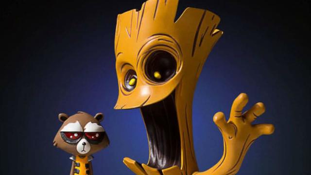 This Statue Of Guardians Of The Galaxy’s Groot And Rocket Is Completely Precious