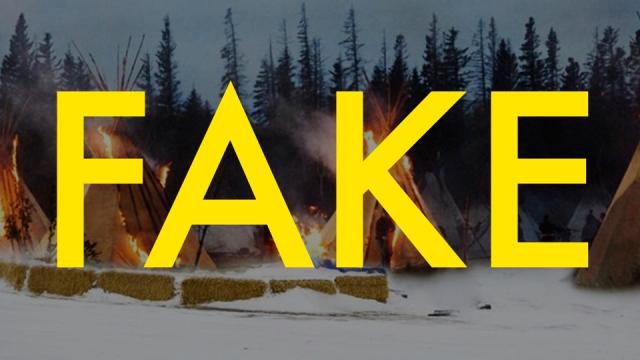 That Photo Of Police Burning Down Tipis In North Dakota Is Totally Fake