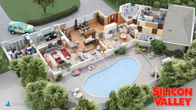Detailed 3D Floor Plans Reveal Everything You Missed While Binge-Watching Your Favourite Shows