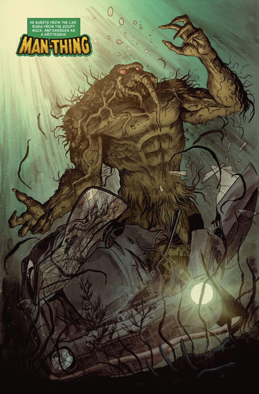 Here’s The First Look At R.L. Stine’s Creeptastic Marvel Comic, Man-Thing