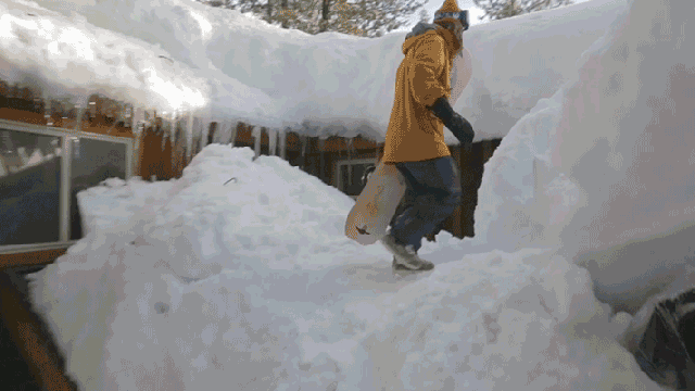 Watch A Pro Snowboarder Utterly Destroy His Own Front Yard