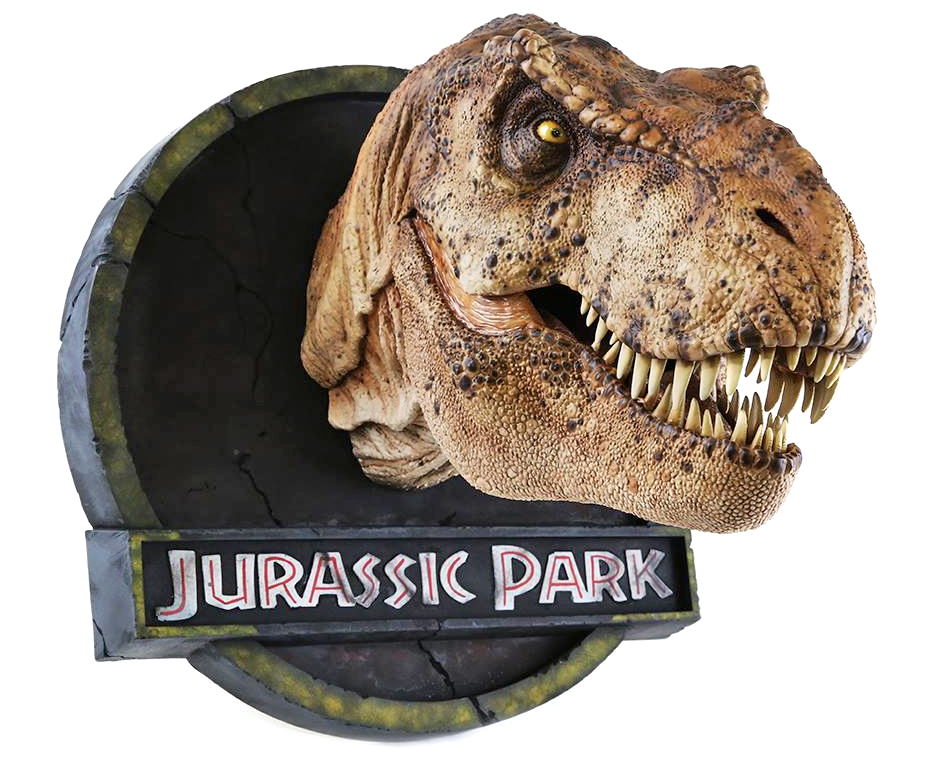 Beautifully Detailed T-Rex Bust Was Created Using The Dinosaur Molds From Jurassic Park