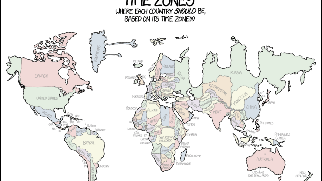 Distorted Map Shows Each Country Forced Into Its Time Zone