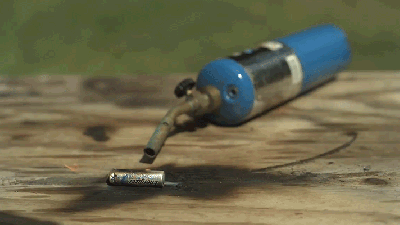 Slo-Mo Video Reveals Batteries Become Tiny Missiles When You Light Them On Fire