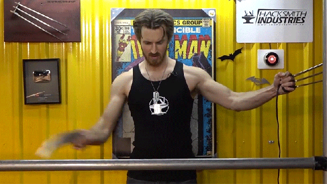 Guy Builds Electrified Wolverine Claws Because Sharpened Steel Isn’t Dangerous Enough