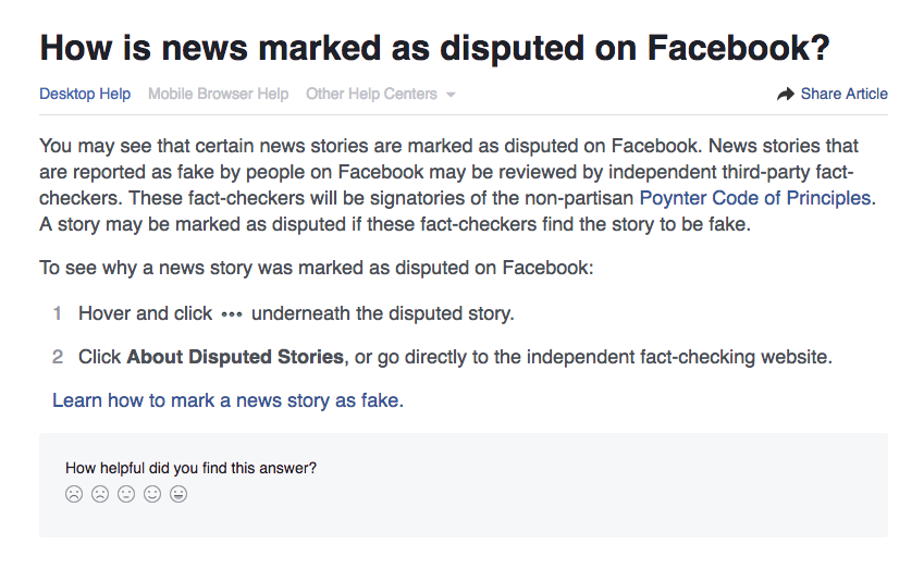 Facebook Rolls Out ‘Disputed News’ Tag Everyone Will Dispute