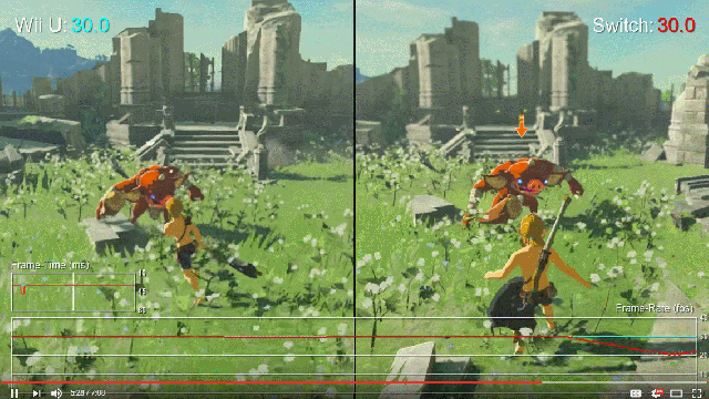 Zelda Breath of the Wild  Nintendo Switch vs. WiiU Gameplay Comparison 