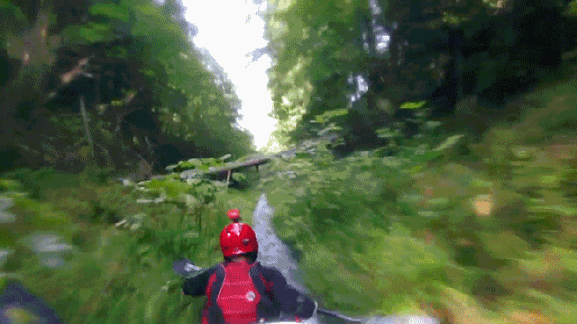 Riding A Kayak Down A Mountain In A Ditch Is Scarier Than A Roller Coaster