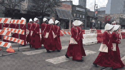 A Bunch Of Handmaid’s Tale Handmaids Are Creeping People Out At SXSW