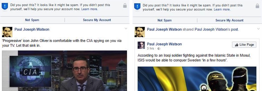 Facebook Marks InfoWars Articles As ‘Spam’