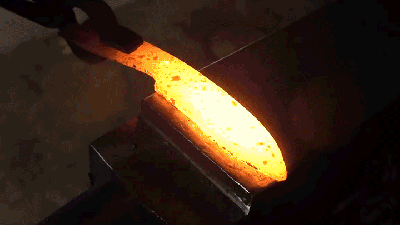 Watch A Blacksmithing American Forge A Knife Using Beer, Bacon And French Fries 