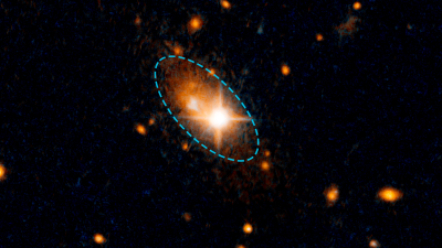 Why Is This Quasar Running Away From Such A Handsome Galaxy?