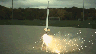A Super Slow Mo Rocket Launch Reveals A Spectacular Fireworks Show