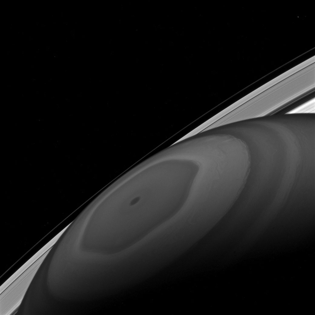 Look At Saturn’s Electric Blue North Pole