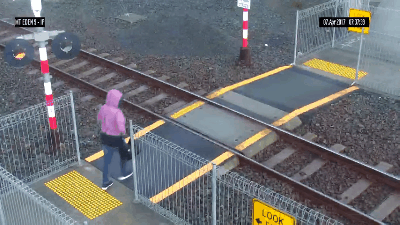 Dumbass Almost Hit By Train In New Zealand Because The Future Is Too Damn Quiet
