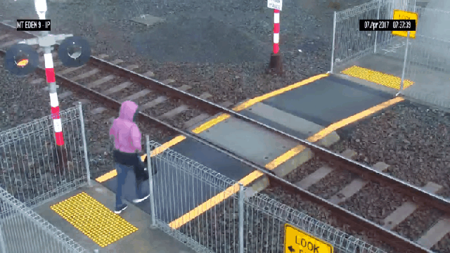 Dumbass Almost Hit By Train In New Zealand Because The Future Is Too Damn Quiet