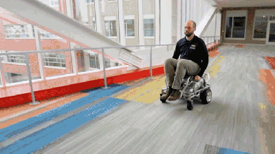 Every Kid Can Enjoy A Day At The Waterpark With This Air-Powered Wheelchair