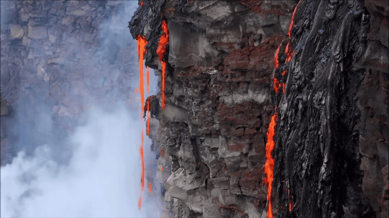 Have You Ever Really Looked At Lava Falling Into The Ocean?