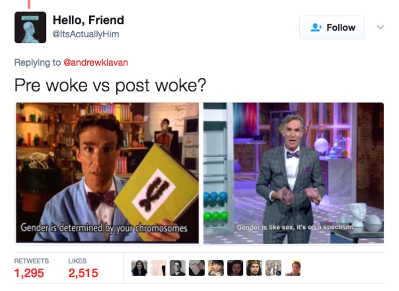 This Viral Photo Of Bill Nye Talking About Gender Is Completely Fake