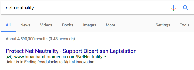 An ISP Shill Group Is Trotting Out Misleading Google Ads About Net Neutrality