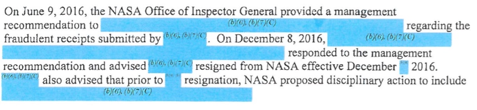 Which Astronaut Recently Got Fired From NASA For $US1600 In Fake Taxi Receipts?