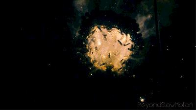 Slo-Mo Footage Reveals Exactly How A Giant Firework Shell Goes Kaboom