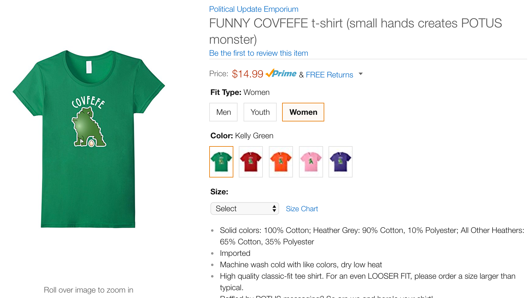 Be The Saddest Guy In The Office With Amazon’s Embarrassing ‘Covfefe’ Swag