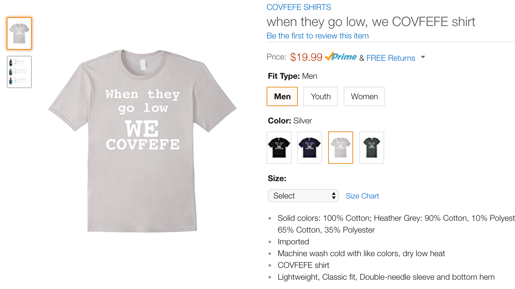 Be The Saddest Guy In The Office With Amazon’s Embarrassing ‘Covfefe’ Swag