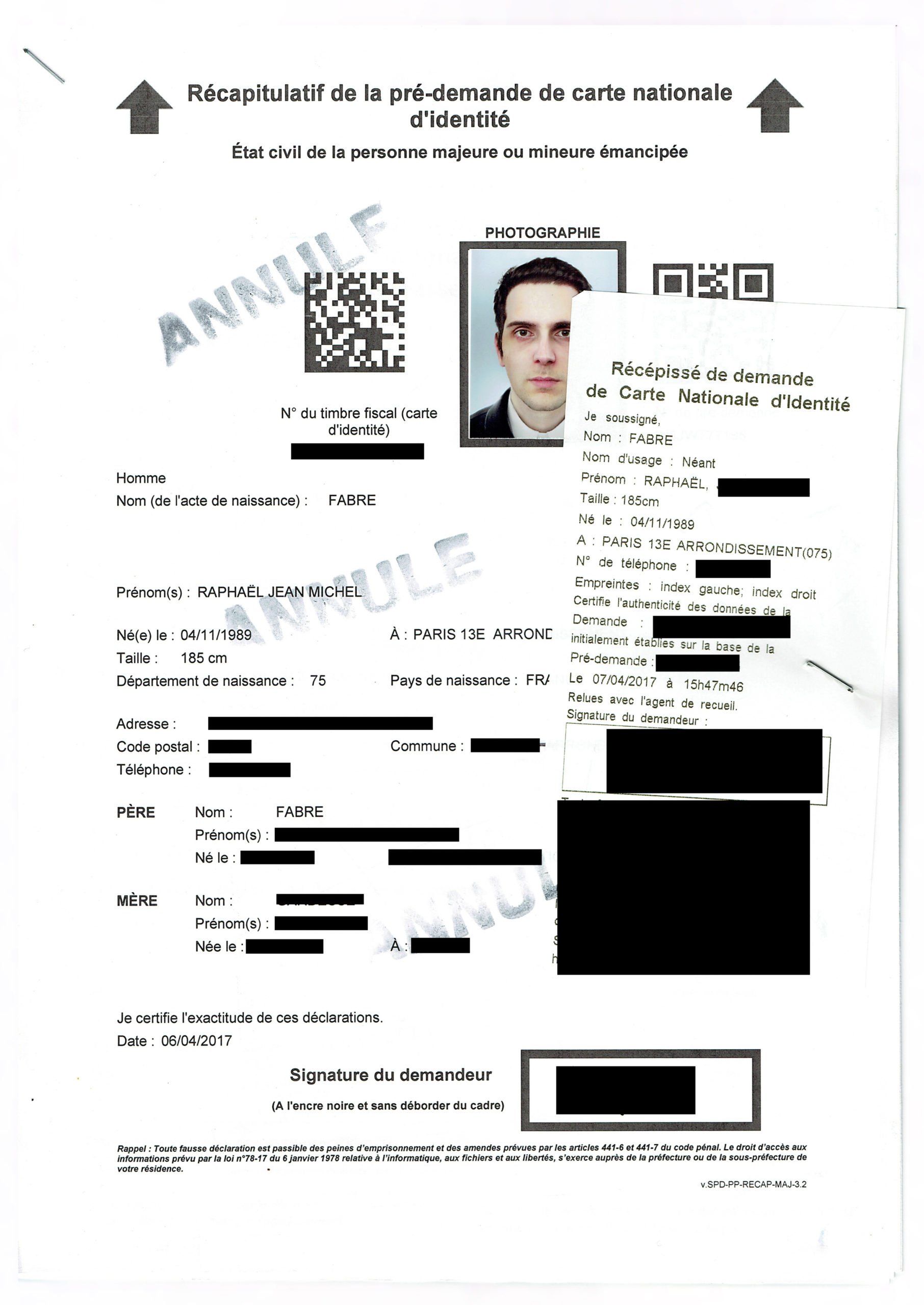 A French Artist Says He Received A National ID Card Using A Computer-Generated Headshot