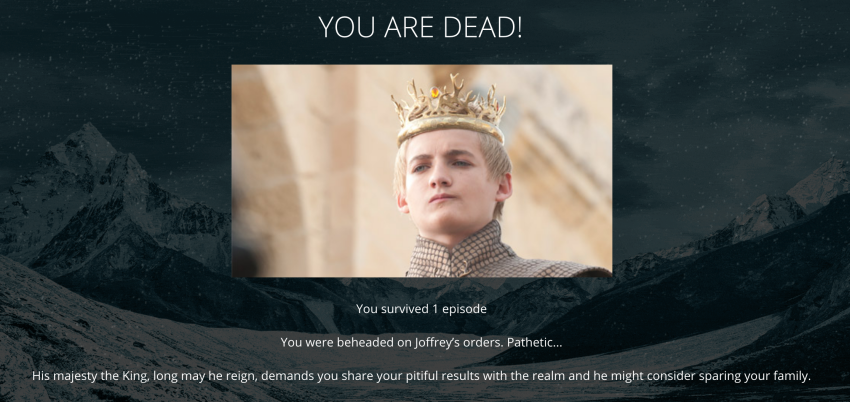 Be Honest: How Long Did You Survive HBO Nordic’s Deadly Game Of Thrones Quiz?