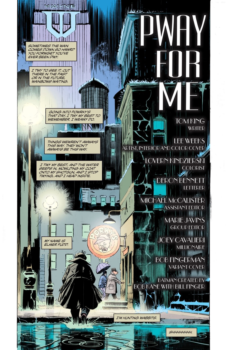 Elmer Fudd Hunting Batman Through The Streets Of Gotham Is Terrifying And Amazing