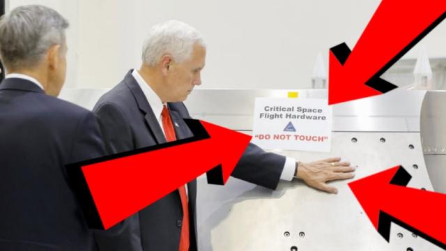 Mike Pence Touches NASA Equipment Labelled ‘Do Not Touch’, Becomes Instant Meme